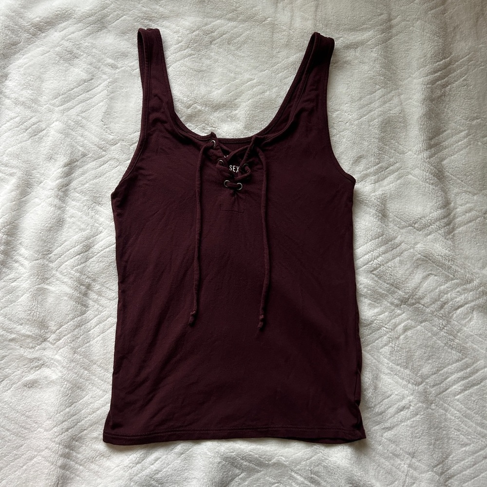 american eagle grommet tank top